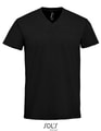 Heren T-shirt Sols Imperial V-Neck Zwart